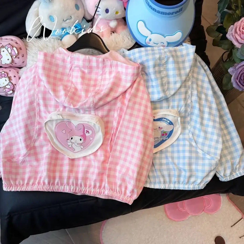 เสื้อแขนยาวลูกๆ Sanrio มีกระเป๋าหลัง น่ารักก ต้องมี 2 สี No.460