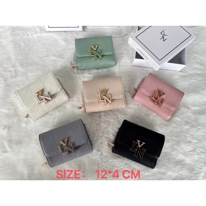 (พร้อมส่ง+มีส่งด่วนที่กทม ) กระเป๋าตัง LYN Lyn ป้ายราคาไทย ถุงผ้า กล่อง ครบเซต