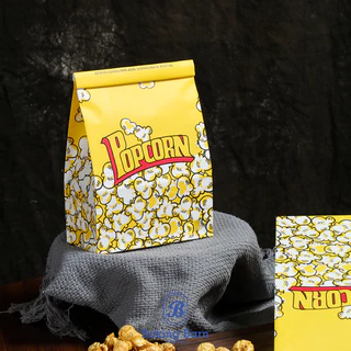 Baking Barn Popcorn bag ถุงใส่ป๊อปคอร์น ถุงกระดาษเคลือบ กันน้ำ-น้ำมัน พิมพ์ลาย Popcorn แบบมีลวด