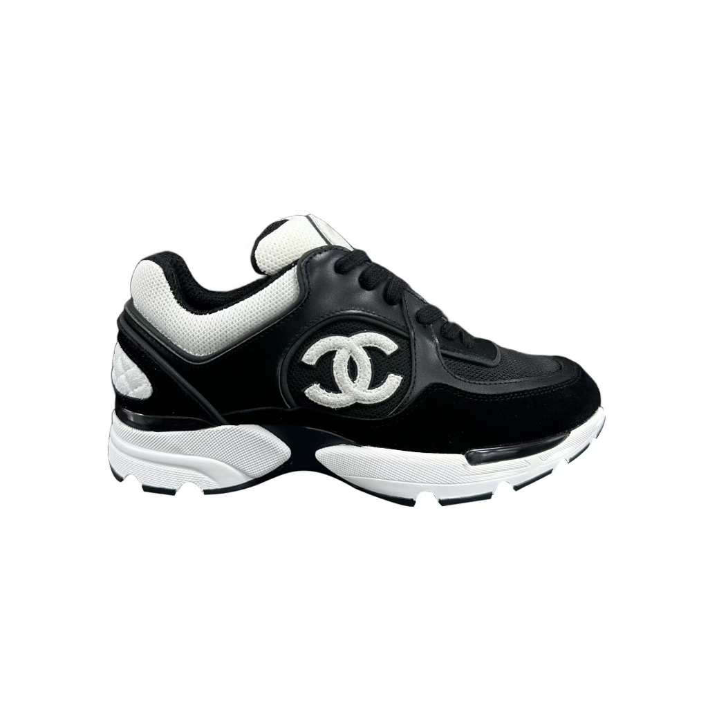 [สินค้าถ่ายจริง] Chanel 23ss รองเท้าผ้าใบหนังแท้สำหรับผู้ชายและผู้หญิง