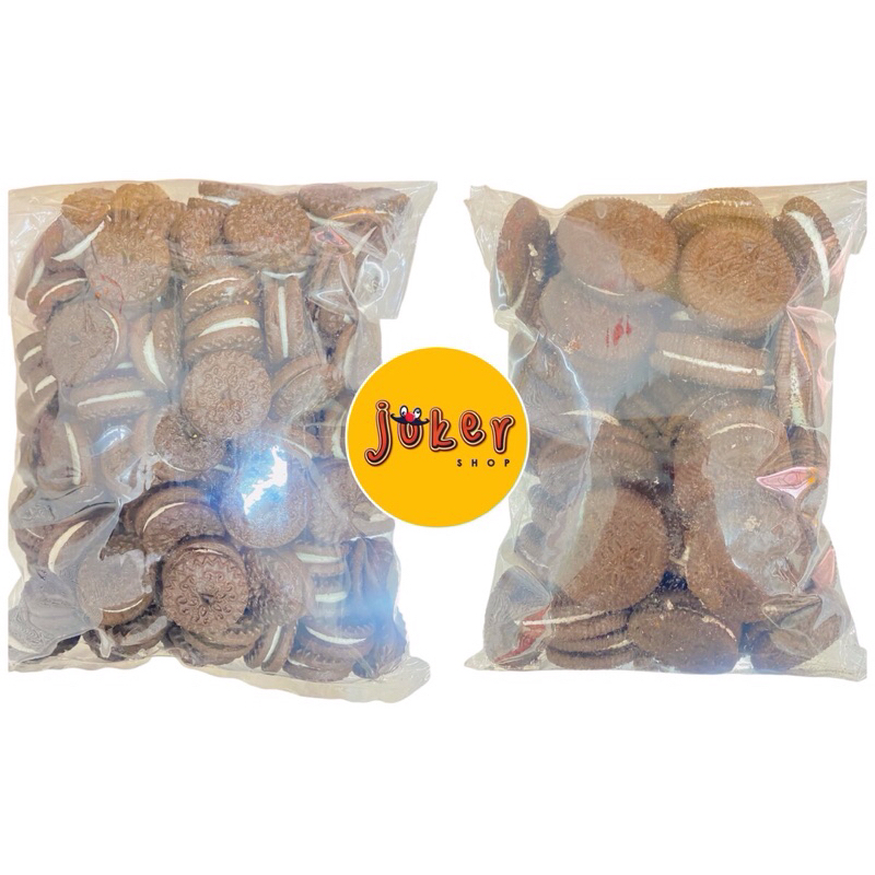 ขนมปัง วีโอช็อคดำกลม(ไส้ครีมขาว)แบ่งขาย น้ำหนัก 250/500/1000 กรัม