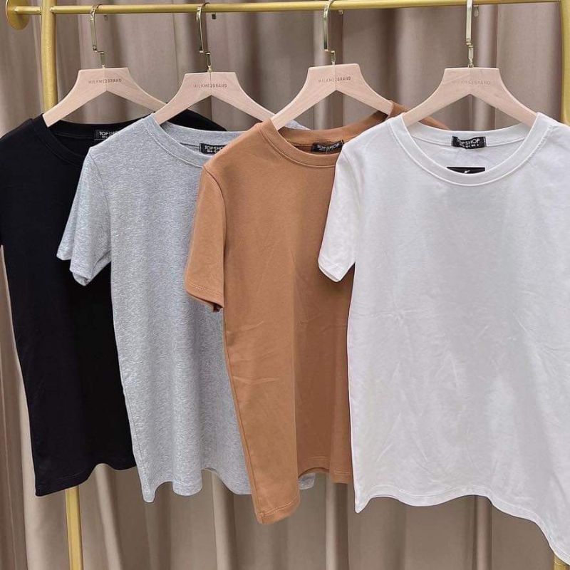 เสื้อยืดคอกลม คอตตอน งานป้าย​ TOPSHOP​❤️