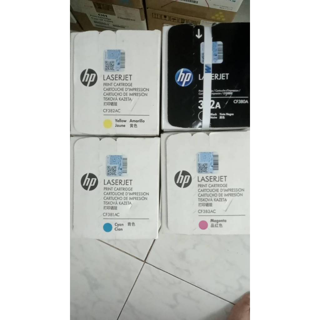 Original หมึกแท้ Hp 312A CF380A ดำ CF381ac ฟ้า CF382ac เหลือง CF383 ac แดง mfp m3276nw m476nw m478dw