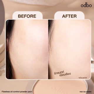 ODBO FLAWLESS OIL-CONTROL POWDER PACT OD6002 #แป้งผสมรองพื้นคุมมัน