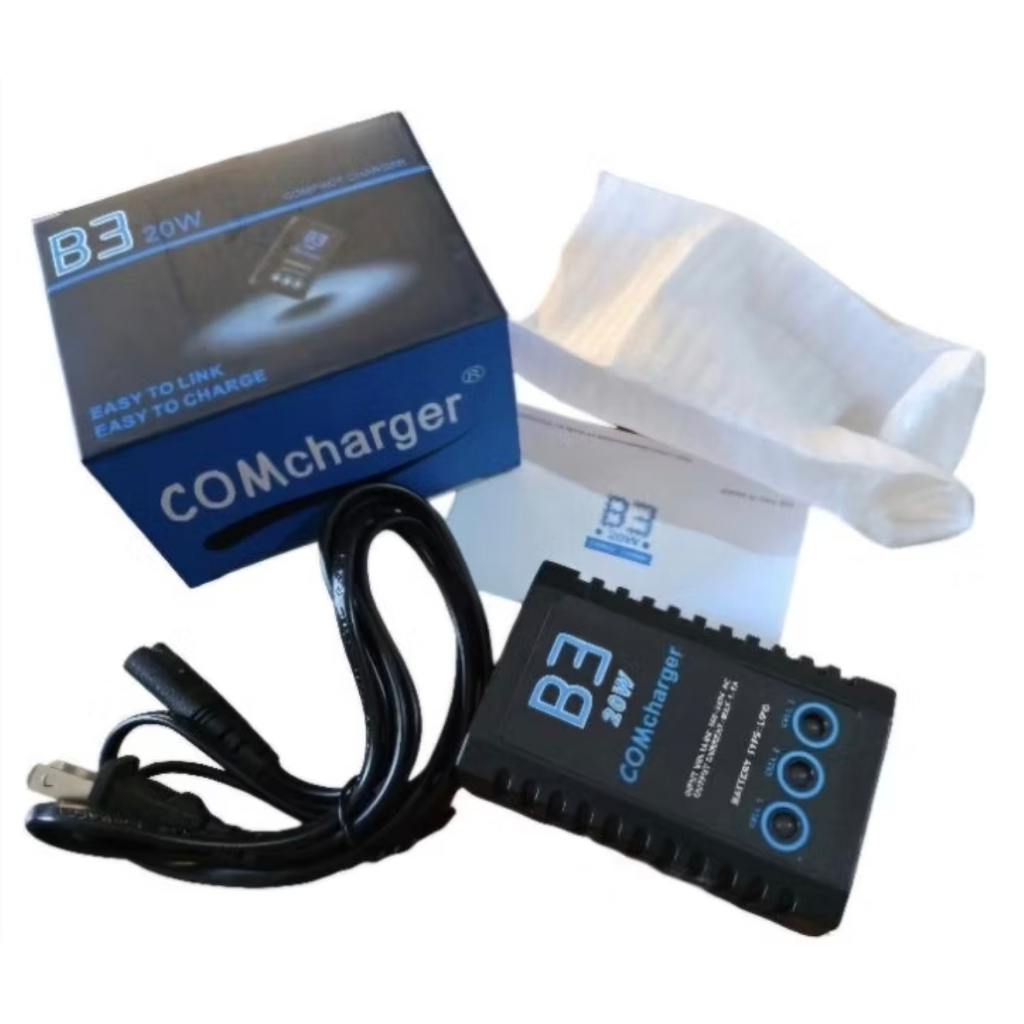 อุปกรณ์ชาร์จ แบตเตอรี่ลิโพ H4AC 20W / B3AC 20W  ชาร์ท แบบ 2 เซลล์ (7.4V) และ 3 เซลล์ (11.1V) ส่งสินค