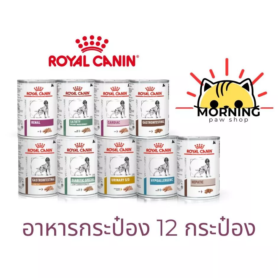 Royal Canin อาหารสุนัขแบบกระป๋องรักษาโรค 12 กระป๋อง