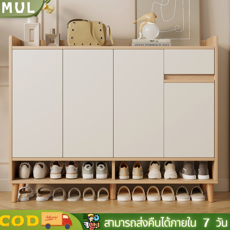 MULI ตู้รองเท้า ชั้นวางรองเท้า ตู้เก็บของ แข็งแรง ทนท วางของได้ ที่เก็บข้อมูลหลายชั้น Shoe Rack Cabinet