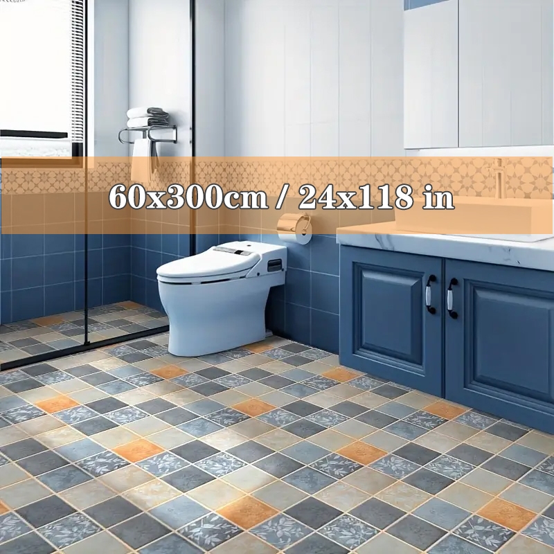 60 x 300 cm สติกเกอร์วอลล์เปเปอร์ PVC กันน้ํา กันลื่น มีกาวในตัว แบบหนา ที่ทนต่อการสึกหรอ สําหรับติดตกแต่งผนังห้องน้ํา