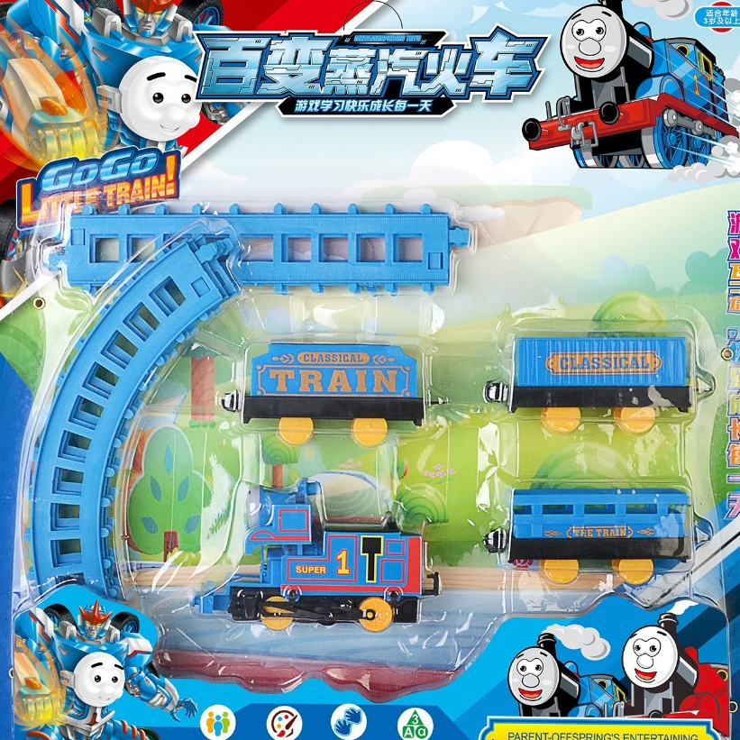 พร้อมส่งจาก โทมัสพร้อมราง รถไฟการ์ตูน สามารถแปลงร่างได้ รางรถไฟของเล่น รถไฟโทมัสใส่ถ่าน