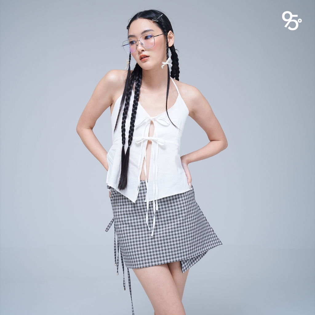 95lady • Sindy เสื้อมินิครอปผูกอก