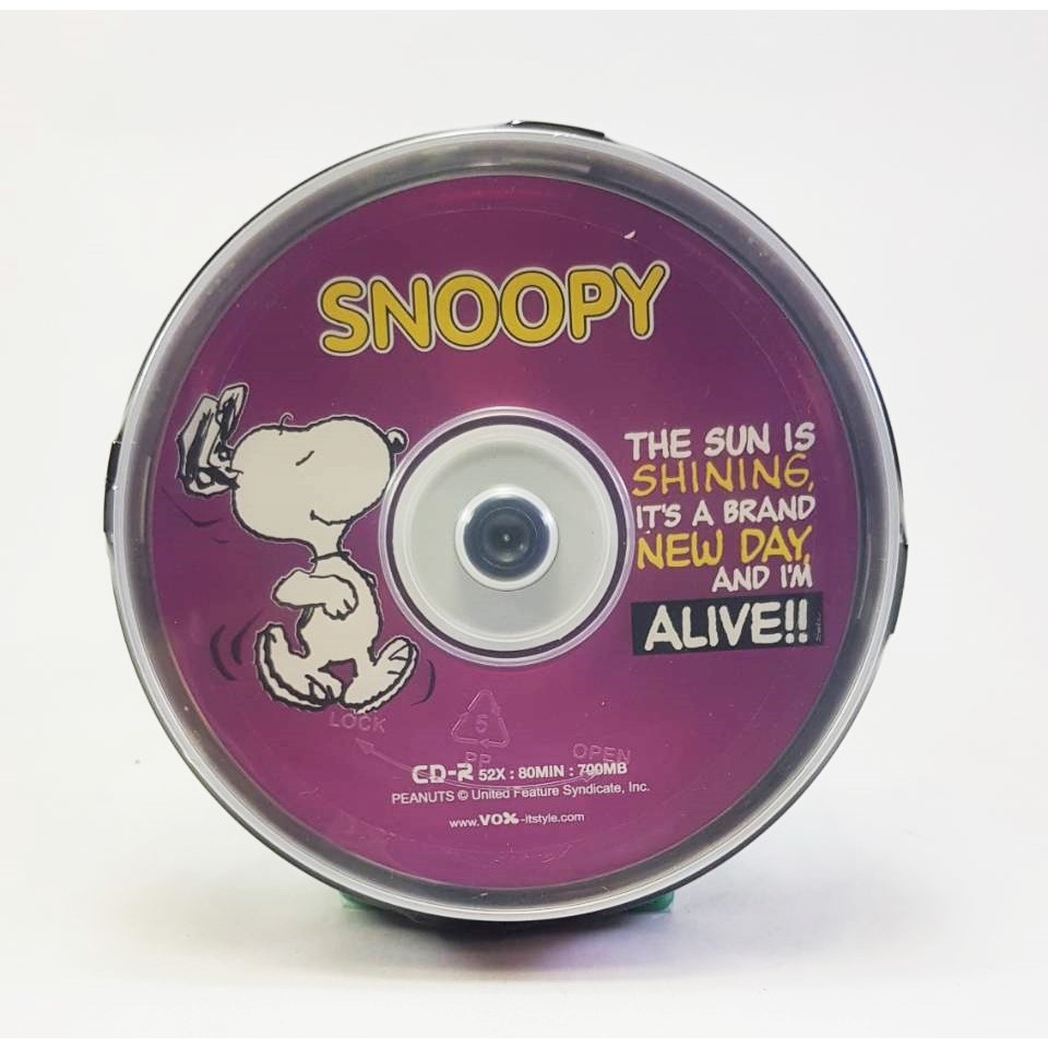แผ่นเปล่า CD-R 52X : 80MIn : 700MB SNOOPY THE SUN จำนวน 10 แผ่น VOX