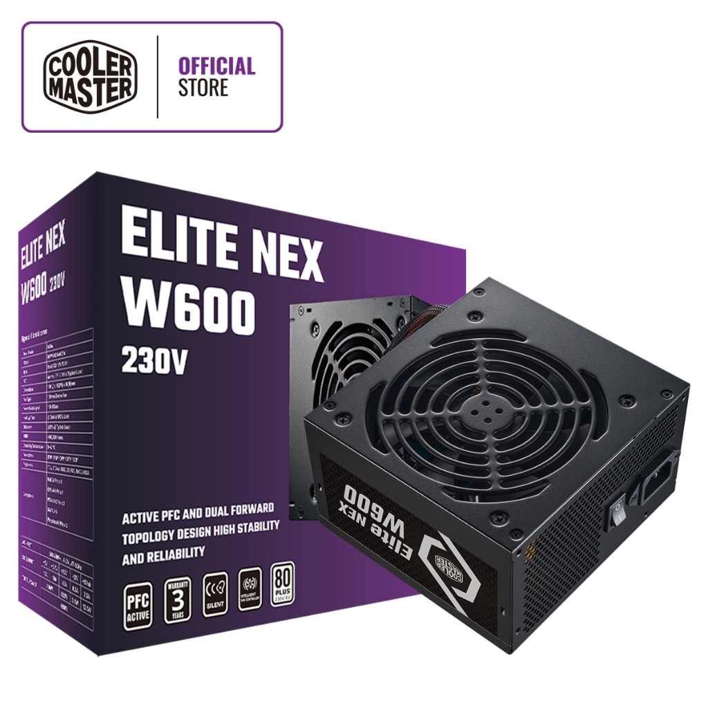 POWER SUPPLY (อุปกรณ์จ่ายไฟ) COOLER MASTER Elite NEX 230V 600W, 700W
