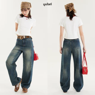 Bemingjeans003(XS-4XL) - Beming Straight Cut Jeans ขากระบอกกลางทรงตรง