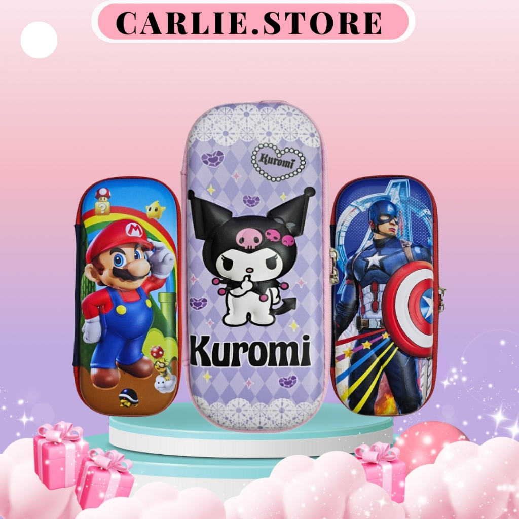พร้อมส่ง กล่องดินสอ ลายนูน 3D ผิวหนัง ลายการ์ตูน ลายอเวนเจอร์ จุของได้เยอะ อุปกรณ์ใส่เครื่องเขียน สำหรับเด็ก ๆ