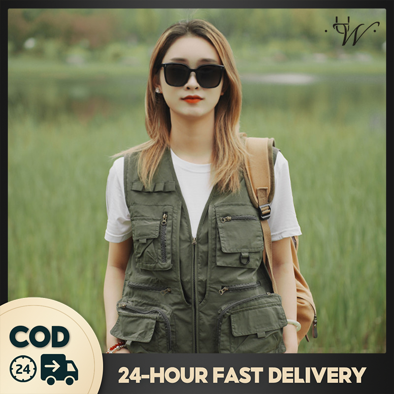 UniWear | คุณภาพสูงเสื้อกั๊ก เสื้อแจ็คเก็ตคาร์โก้ เสื้อกั๊กหลายกระเป๋าใหม่ล่าสุด