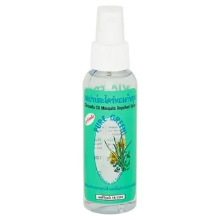 [ทั้งหมด 12 ชิ้น] เพียวกรีน สเปรย์ตะไคร้หอมกันยุง 120 ซีซี PURE GREEN PRAY MOSQUITO REPELLENT 120 CC.