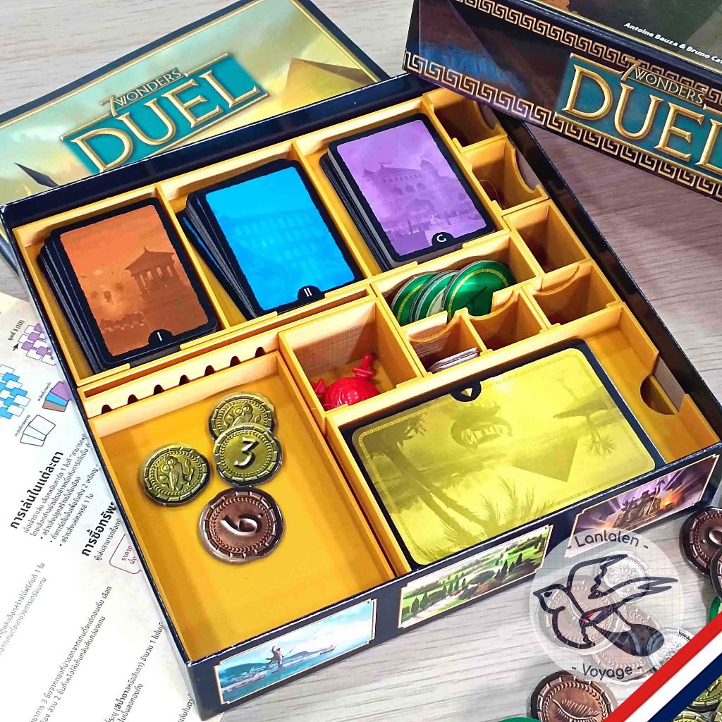 Accessories อุปกรณ์เสริม - Insert / Organizer 7 Wonders Duel [Accessories for Boardgame]
