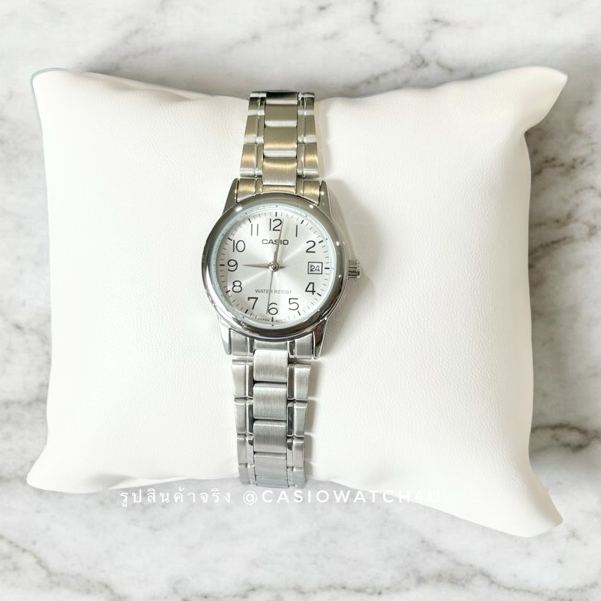 CASIO นาฬิกาข้อมือผู้หญิง รุ่น LTP-V002D-7B / LTP-V002D / LTP-V002 รับประกันศูนย์เซ็นทรัล 1ปีเต็ม