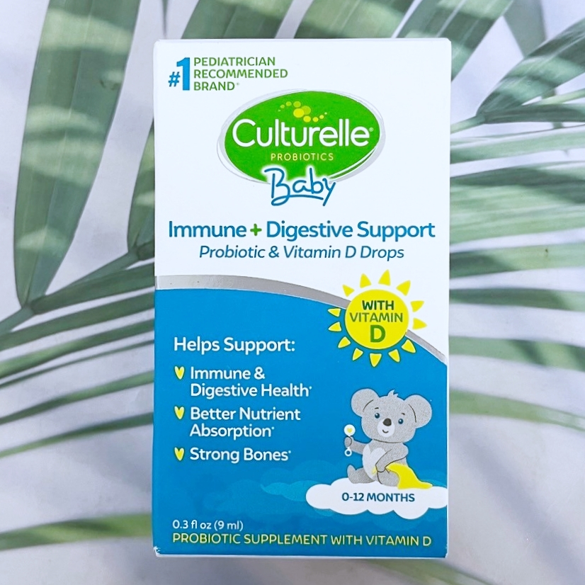 (Culturelle®) Probiotics Baby Immune + Digestive Support Probiotic & Vitamin-D Drops 0-12 Months 9 ml โปรไบโอติกส์เด็ก