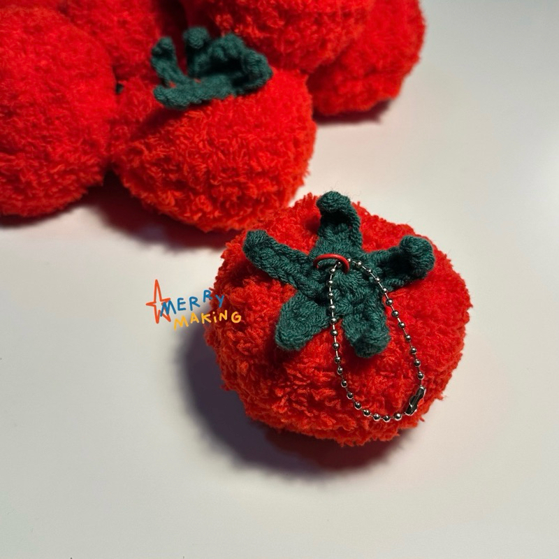 (new) super Fluffy TOMATO พวงกุญแจมะเขือเทศนู้มม