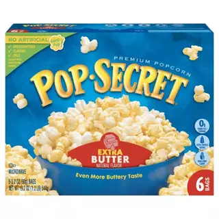 Pop Secret Microwave Popcorn ป๊อปซีเคร็ท ป๊อปคอร์น ไมโครเวฟ (1 กล่องมี 3/6/12 ซอง)
