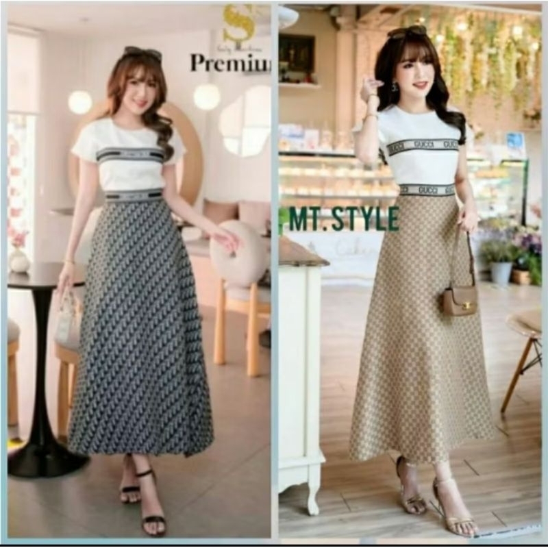 572 มีS,M,XL,3xl[ปกติ]เซตกระโปรงทอGUCCIเรียบหรู
