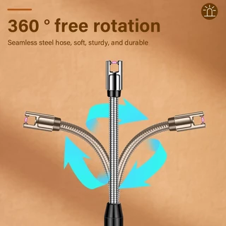 ที่จุดแก๊ส ที่จุดเตาแบบไฟฟ้า ไฟแช็ก usb ปืนจุดไฟ ที่จุดเทียนหอม Electric Lighter ปรับได้ 360°