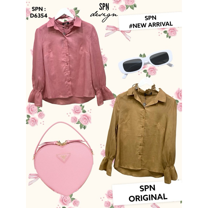 SPN D6354 เสื้อเชิ้ตผ้าลินิน ความยาว 25”