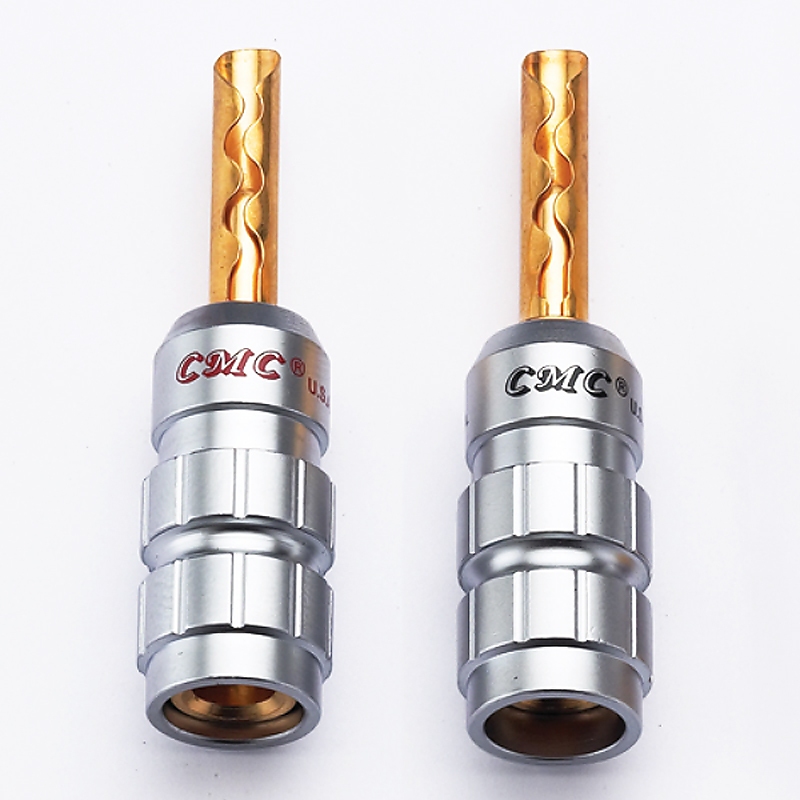 CMC usa. Hifi Gold Plated Banana Plug audio grade ของแท้ รองรับสายขนาด 5 mm ปลอกโลหะแข็งแรง