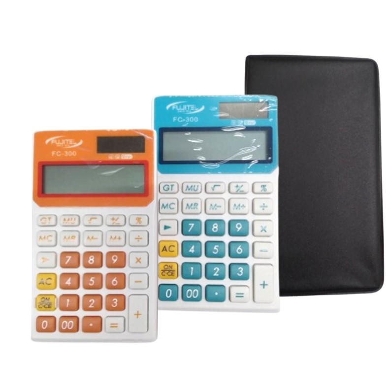 เครื่องคิดเลข Fujitel (ฟูจิเทล)12 หลักรุ่น FC-300 เครื่องเล็ก**ขอสงวนสิทธิ์ในการเลือกสี**(ราคาต่อ 1 เครื่อง)