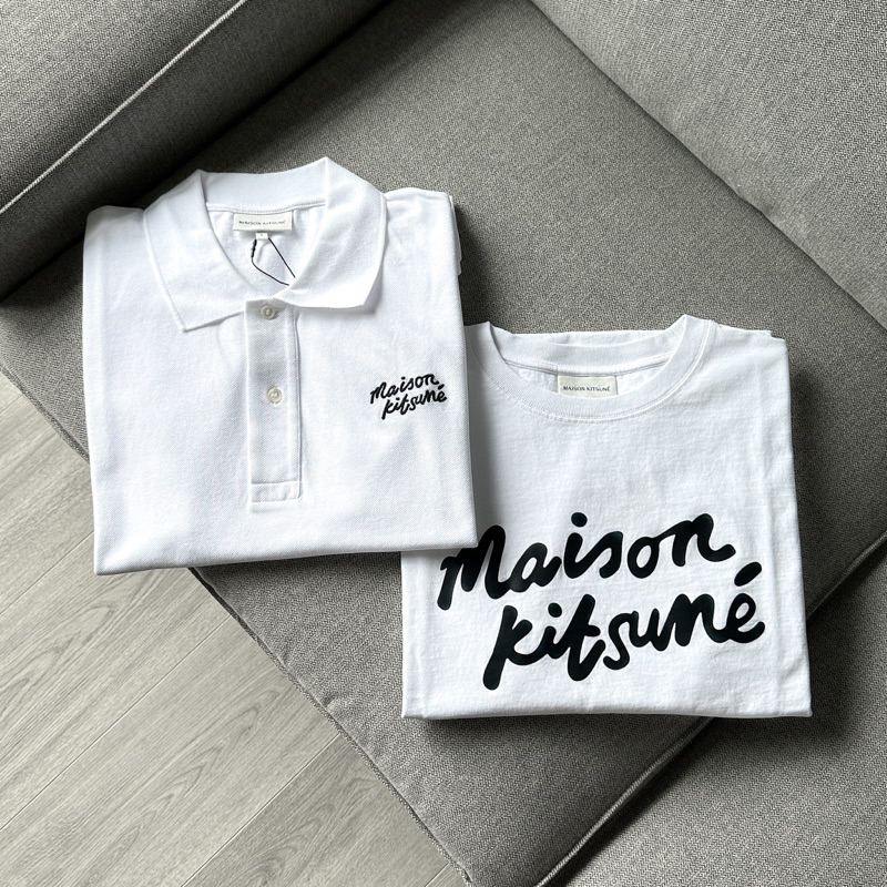 Maison Kitsune hand writting polo(ปัก)