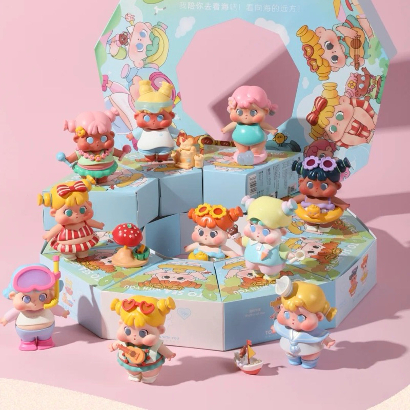 (พร้อมส่ง แบบเลือกตัว) QOQO BE CURIOUS x CQTOYS - QOQO to sea with you🏖️ แบบเช็คการ์ดไม่แกะตัวค่ะ