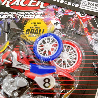 รถมอเตอร์ไซค์เปลี่ยนล้อได้6คัน รถมอเตอร์ครอส รถของเล่น พร้อมส่งทันที