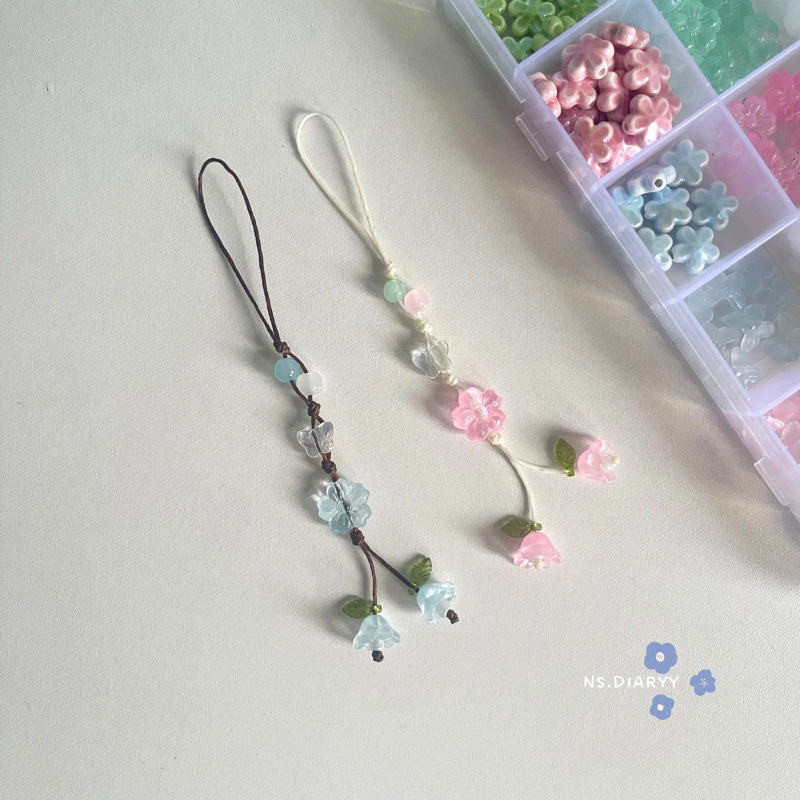 ‧₊˚ ♡ V2 สายห้อยกระเป๋า / สายห้อยโทรศัพท์เชือกเทียน ⋆𓂃ꕤ