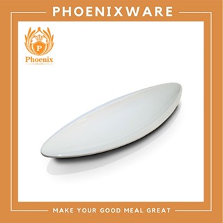 จานยาว วงรี 16.5 นิ้ว จานเรือ เมลามีน สีขาว Phoenix 13204-16…