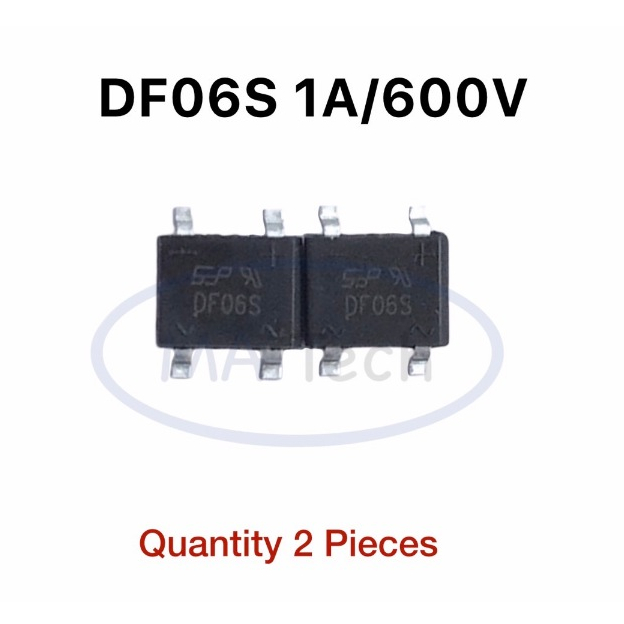DF06S 1A 600V bridge rectifier 600V 1A ไดโอด จำนวน 2 ชิ้น