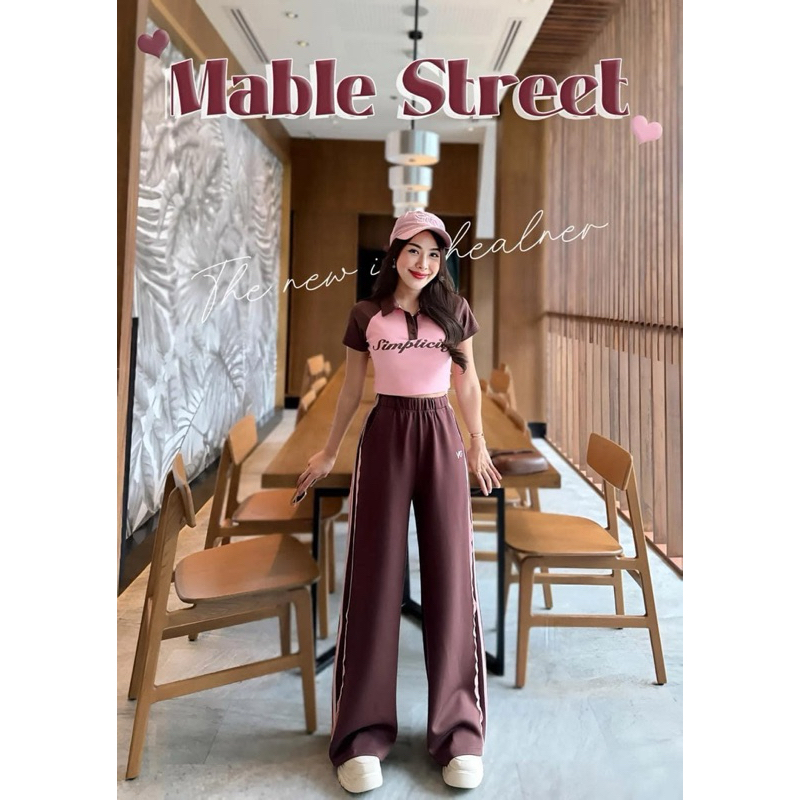 VG 10 เซตเสือน้ำตาลชมพูคอปกแขนสัน กก.วอมขา ยาว L