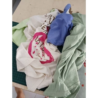 เศษผ้า ผ้าเช็ดน้ำมัน ผ้าเช็ดเครื่องจักร ผ้ายังไม่ได้ตัด เสื้อเป็นตัวๆเลย 1Kg