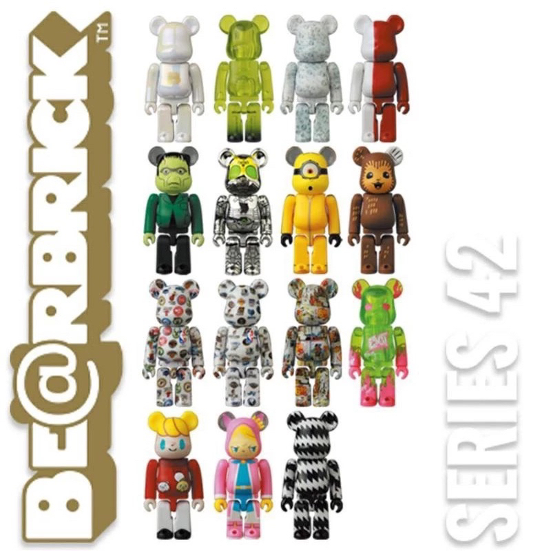 Be@rbrick size 100% สุ่ม แบบยก box 24 ตัว Series 42, 44, 45