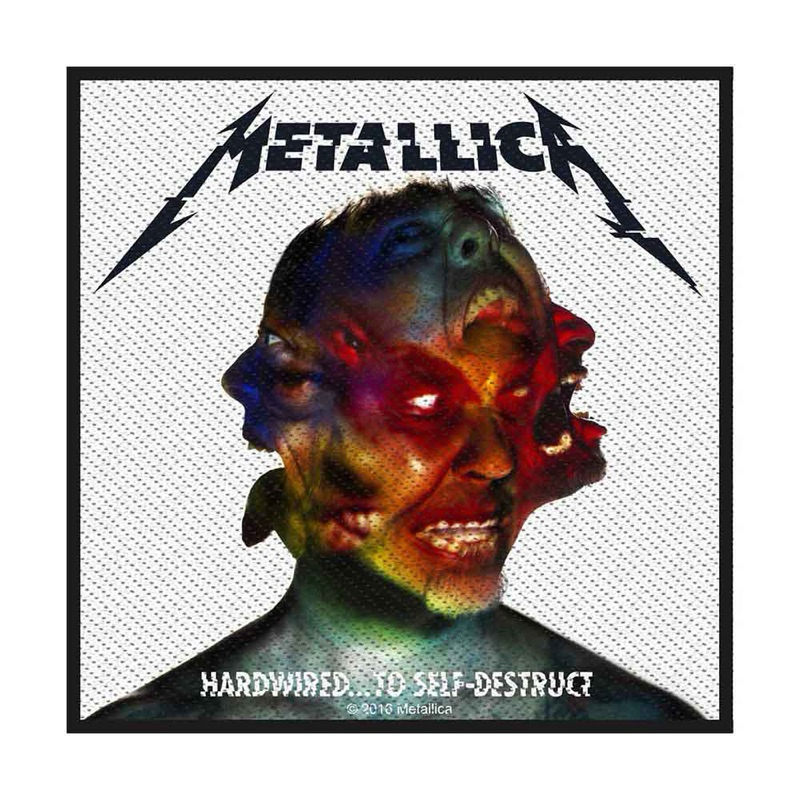 อาร์มติดเสื้อวง METALLICA WOVEN PATCH: HARDWIRED TO SELF DESTRUCT (STANDARD) 2016 ลิขสิทธิ์ของแท้100% UK