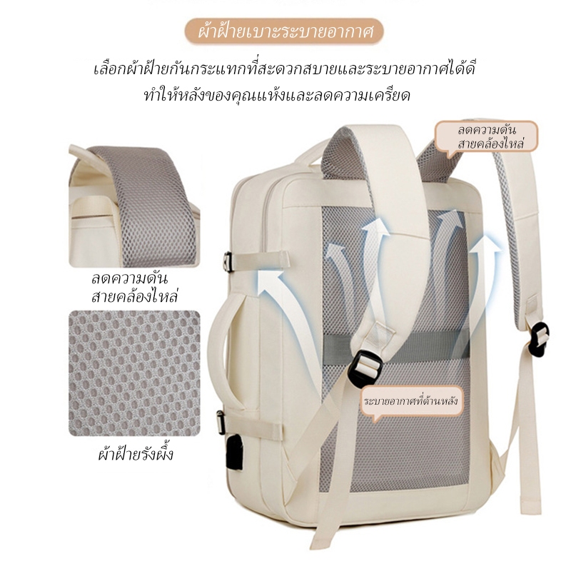 กระเป๋าสะพายหลังเดินทางความจุขนาดใหญ่สำหรับผู้หญิงกระเป๋าเดินทางธุรกิจกันน้ำกระเป๋าเป้สะพายหลังกลางแจ้งอเนกประสงค์สำหรับ