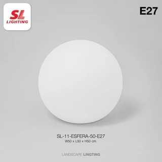 SL LIGHTING | ESFERA โคมไฟสนาม โคมไฟตั้งพื้น วัสดุ Polyethylene สีขาว ทรงกลม IP65 รุ่น ESFERA-E27 ขนาด 40 cm.และ50 cm.