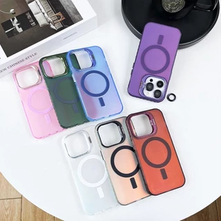เคสตั้งได้แม่เหล็ก โฮโลแกรม พร้อมฟิล์มกระจกกล้อง Magnetic Case For iPhone 14 Pro Max 13 Pro 12 11