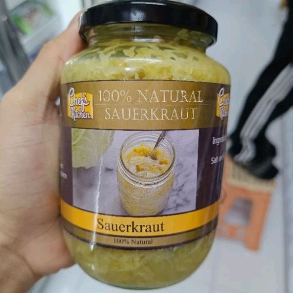 100% Natural Sauerkraut with probiotics 485g - เซาเออร์เคราท์ กะหล่ำปลีเปรี้ยวในขวดโหล 485 กรัม ผ่านการดอง 1 อาทิตย์
