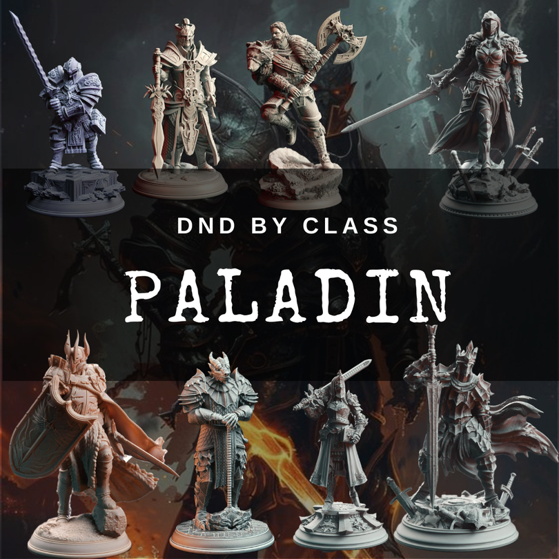 Paladin Class I รวมโมเดลอาชีพ Paladin (งานเรซิ่นสีเทา ฐาน 1 นิ้ว)