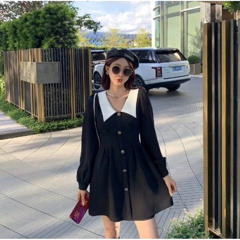 ❤️‍🔥🖤 พร้อมส่ง 3XL เดรสสีดำ