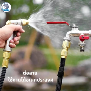ก๊อกสนาม2หัว2ทาง ก๊อกน้ำ2ทาง ก๊อก2วาล์ว ขนาด 1/2 นิ้ว(4 หุน)