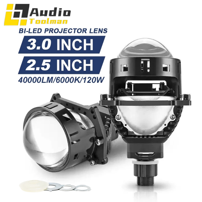 ไฟหน้ารถยนต์ 2pcs LED รถหลอดไฟ 2.5/3 นิ้ว Dual LED H4 H7 9005 9006 หลอดไฟ led หลอดไฟหน้ารถ หลอดไฟ