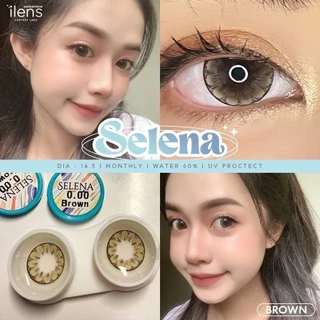 **มีค่าสายตา0.00-10.00**คอนแทคเลนส์(บิ๊กอาย) Selena/jasmine Brown / Gray (ilens) ⭐️ค่าอมน้ำ60% ลายดอกไม้สุดฮิต กรองแสงกั