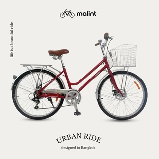 Official จักรยานแม่บ้าน ขนาดวงล้อ 26 x 1.75 นิ้ว Malint Urban Ride เกียร์ 7 สปีด เฟรมอลูมิเนียมอัลลอย